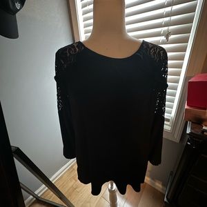 Anne Klein Lace Sleeve Top